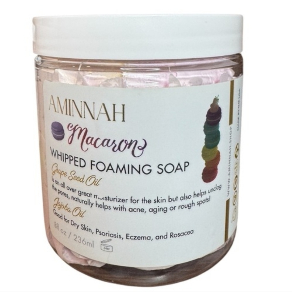 AMINNAH Macaron Whipped Foaming Soap 🧼 - NEW! CLEAN BEAUTY - VEGAN